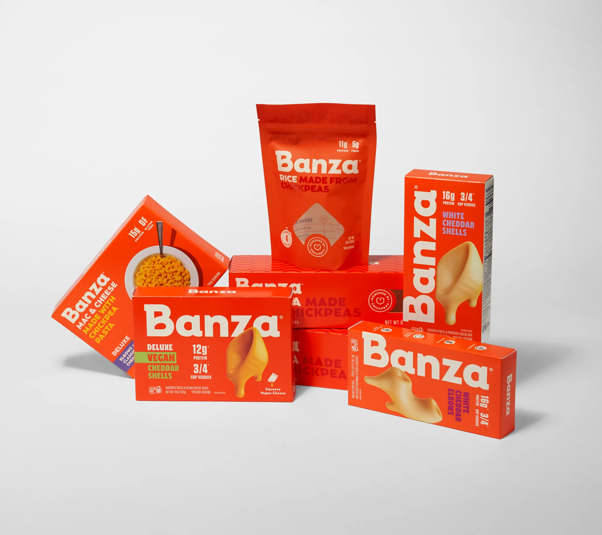 banza orange food container packaging