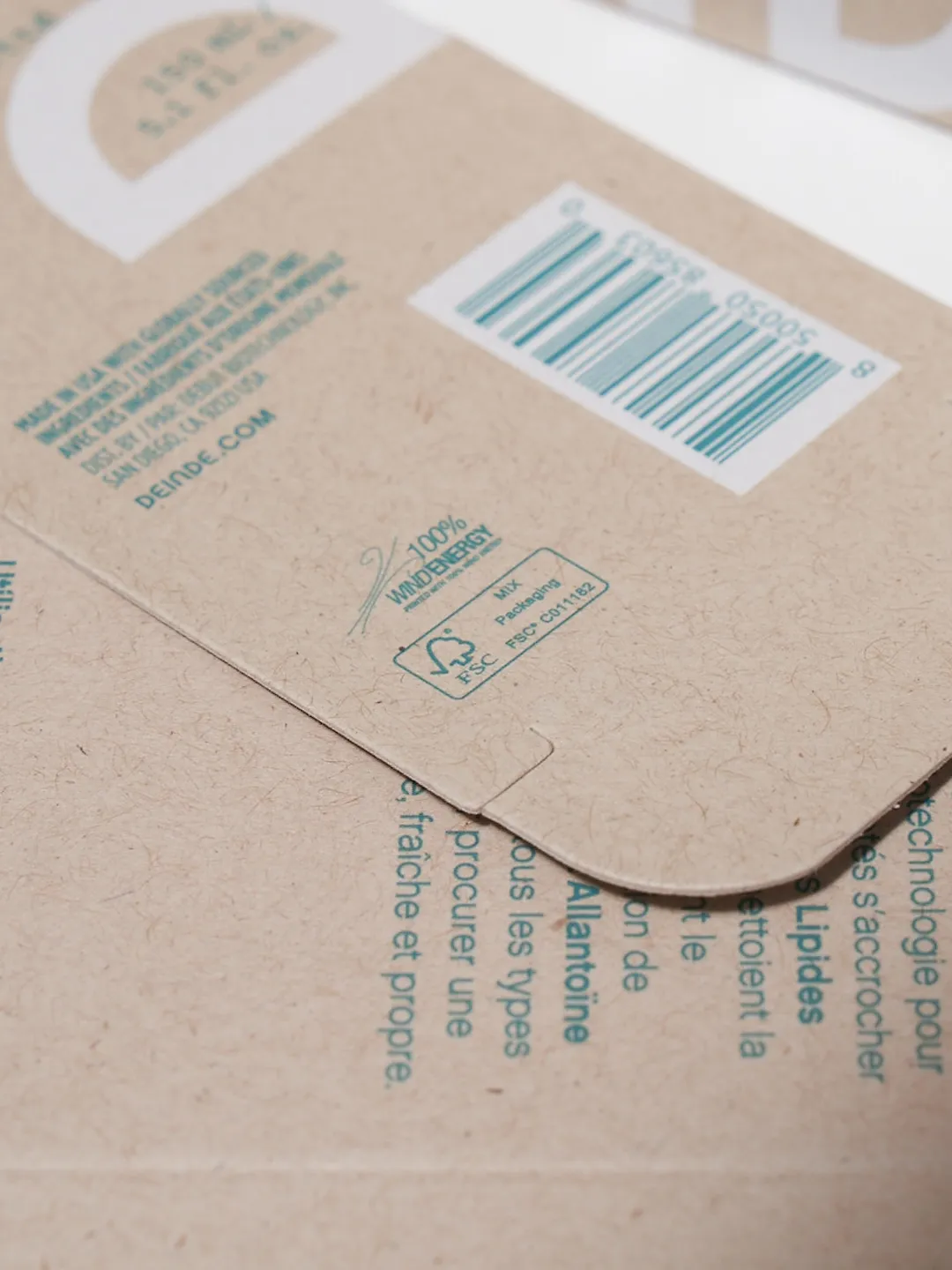 a close up of a folding carton packaging